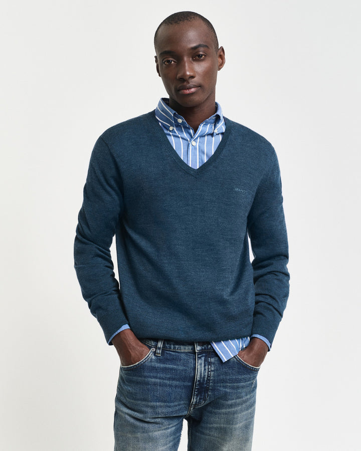 Extrafine Merino Wool V-Neck