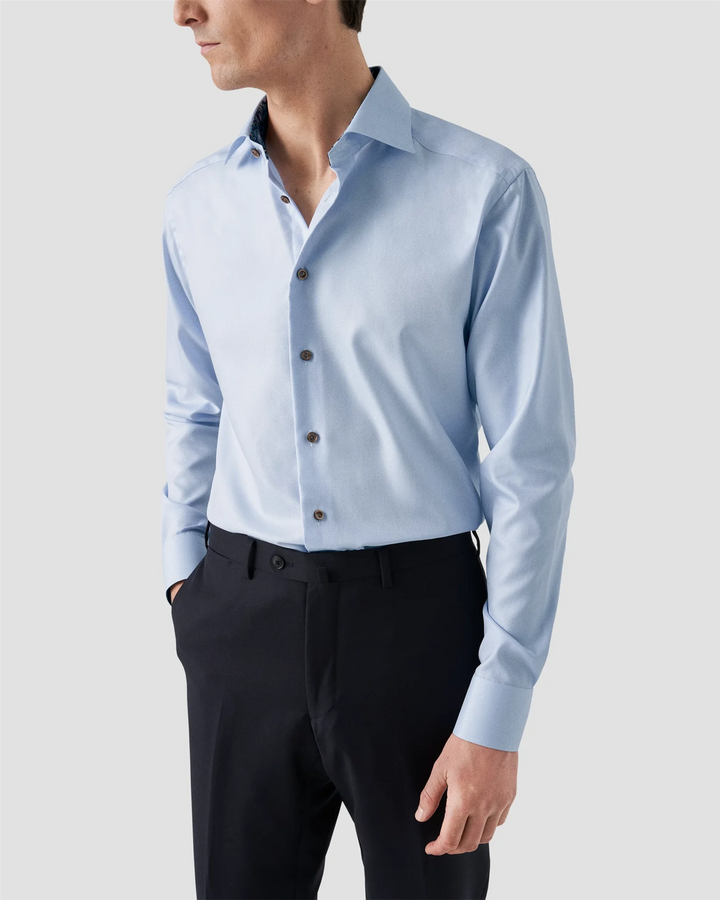 Geometric Effect Textured Twill Shirt Contemporary