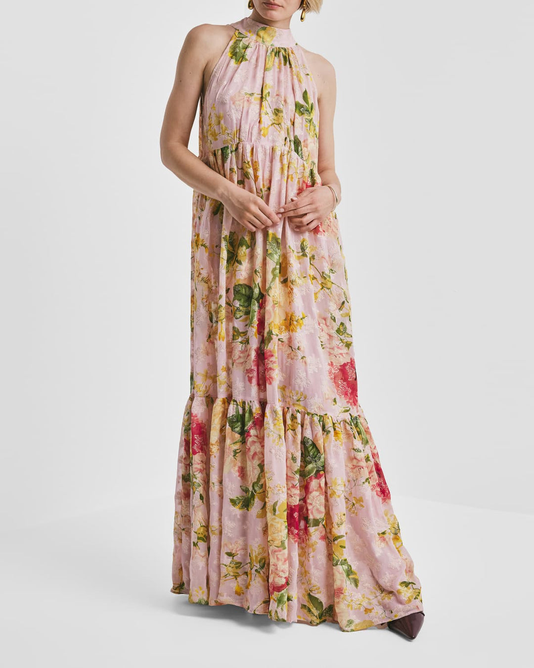 Georgette Halterneck Dress