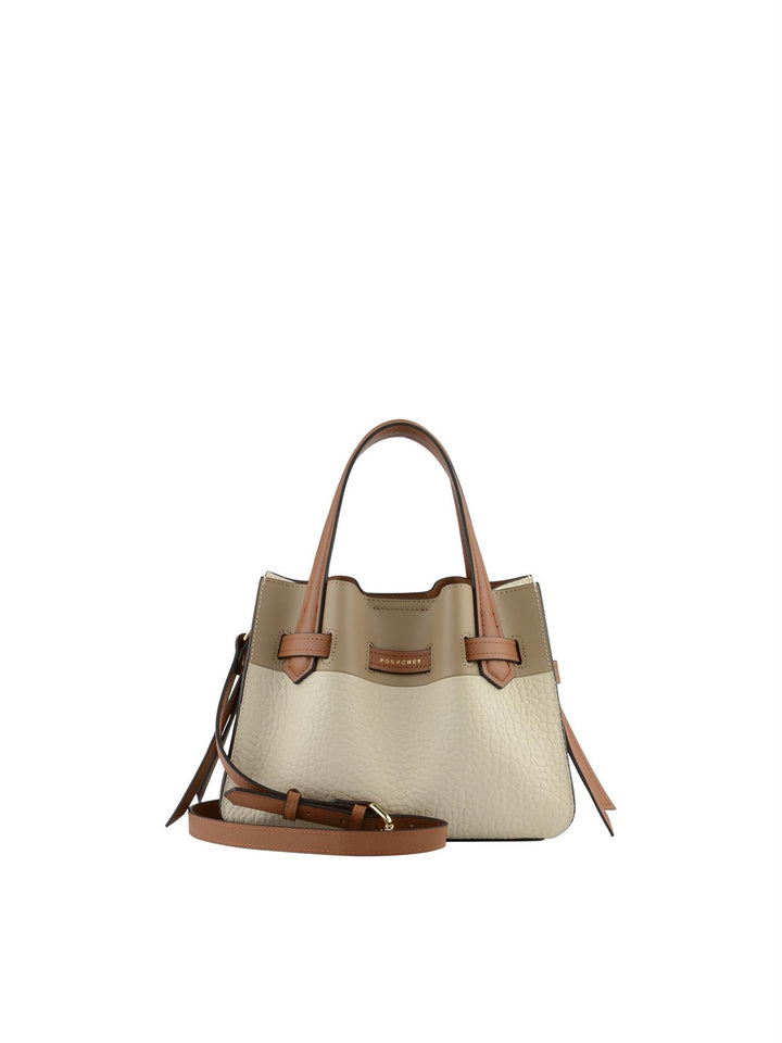 Cowhide leather nano satchel bag