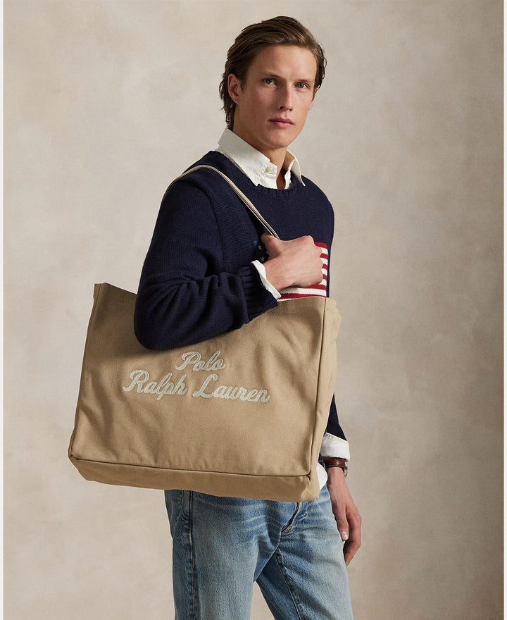 Embroidered Canvas Tote LARGE