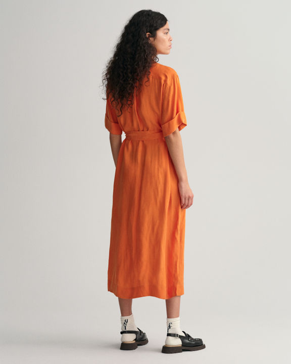 Flap Pocket Shirt Dress