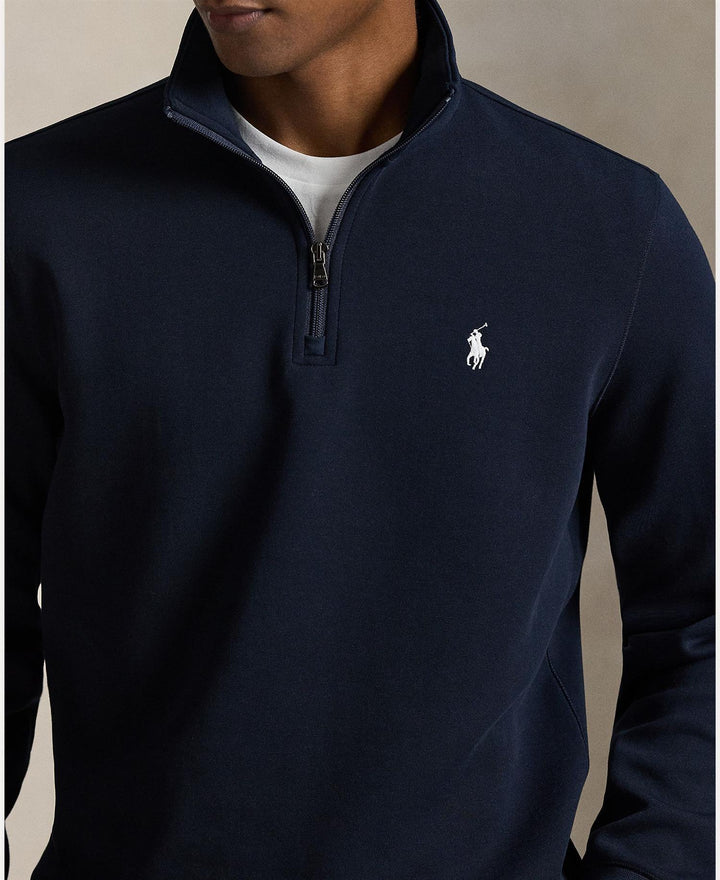 Double-Knit Quarter-Zip Pullover