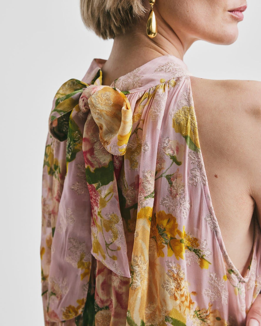 Georgette Halterneck Dress