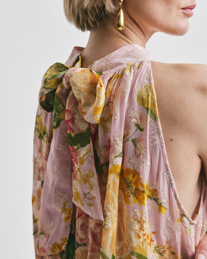 Georgette Halterneck Dress