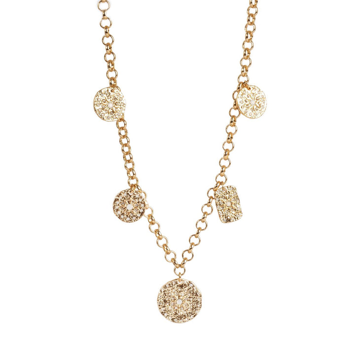 Necklace gold charms