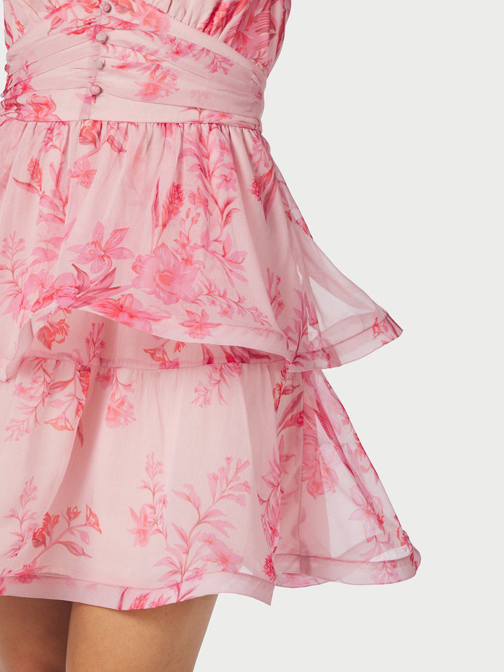 Rivana Print Chiffon Dress