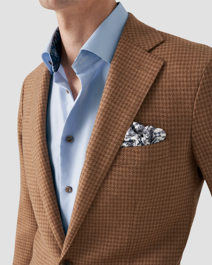 Geometric Effect Textured Twill Shirt Contemporary