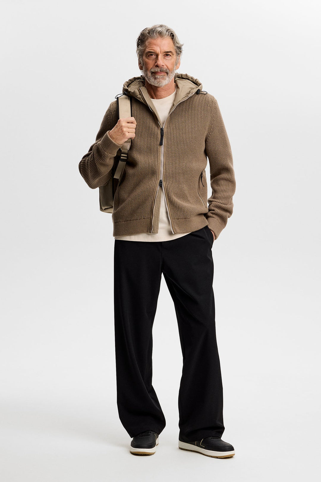 DORIN KNIT HOOD HYBRID JACKET