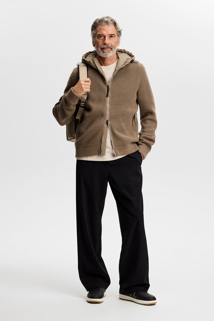 DORIN KNIT HOOD HYBRID JACKET