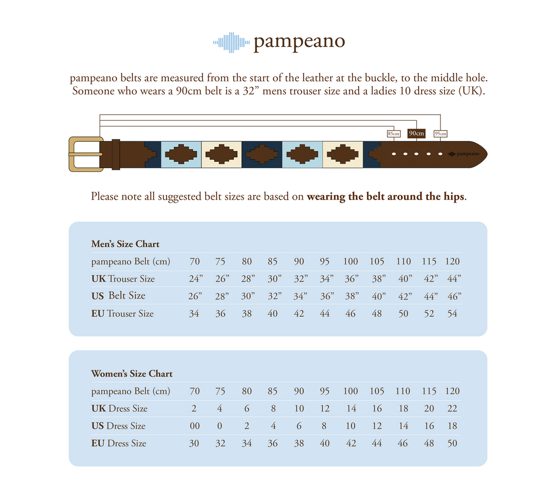 Bordado brown label belt