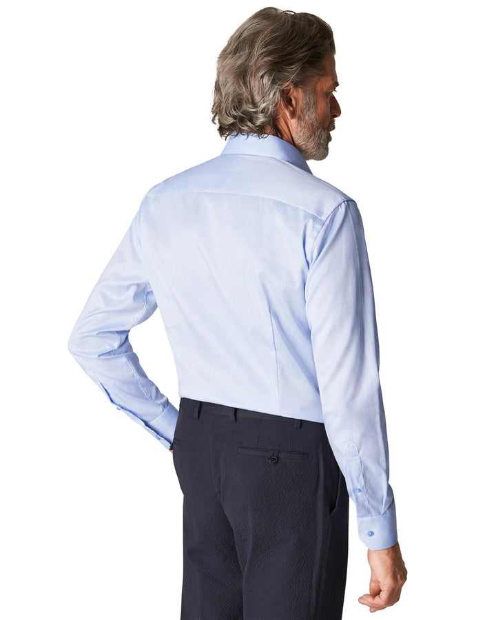 Signature Twill Shirt - Floral Contrast Details - slim