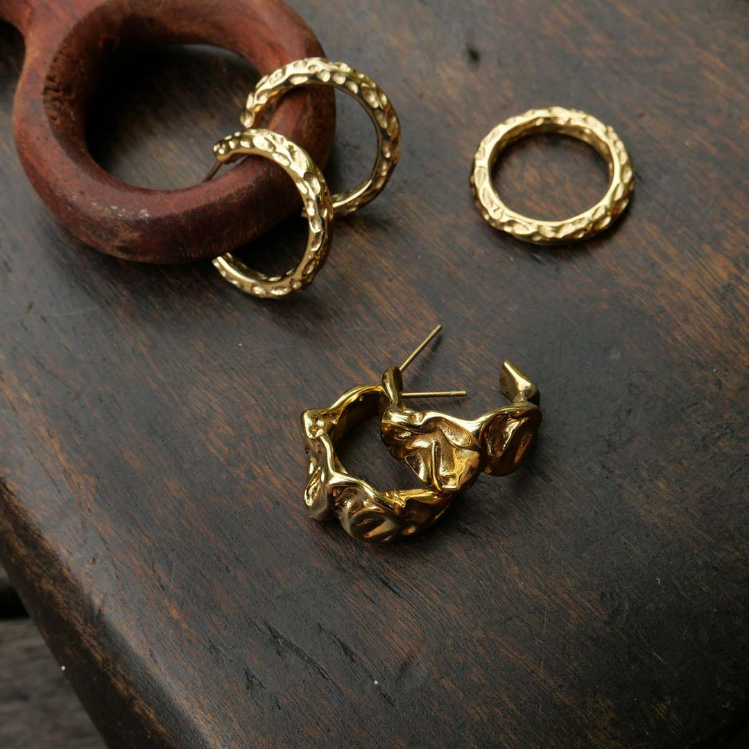 Earrings curled creol 24mm