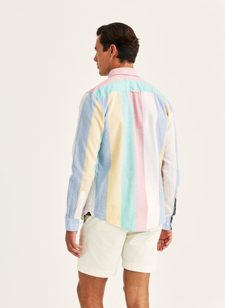 Happy Linen stripes shirt-classic fit