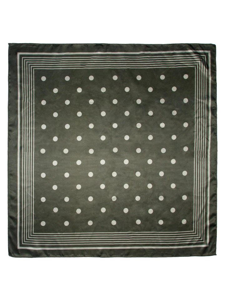 Skjerf Prikker og Kant 70x70cm