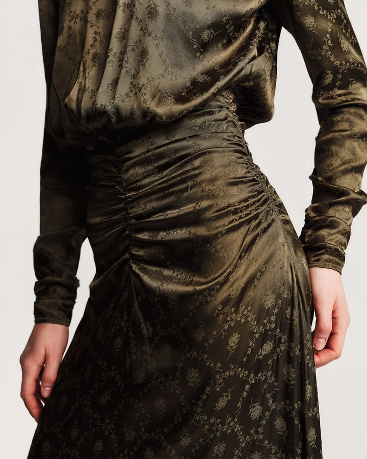 Jaquard Rouching Dress