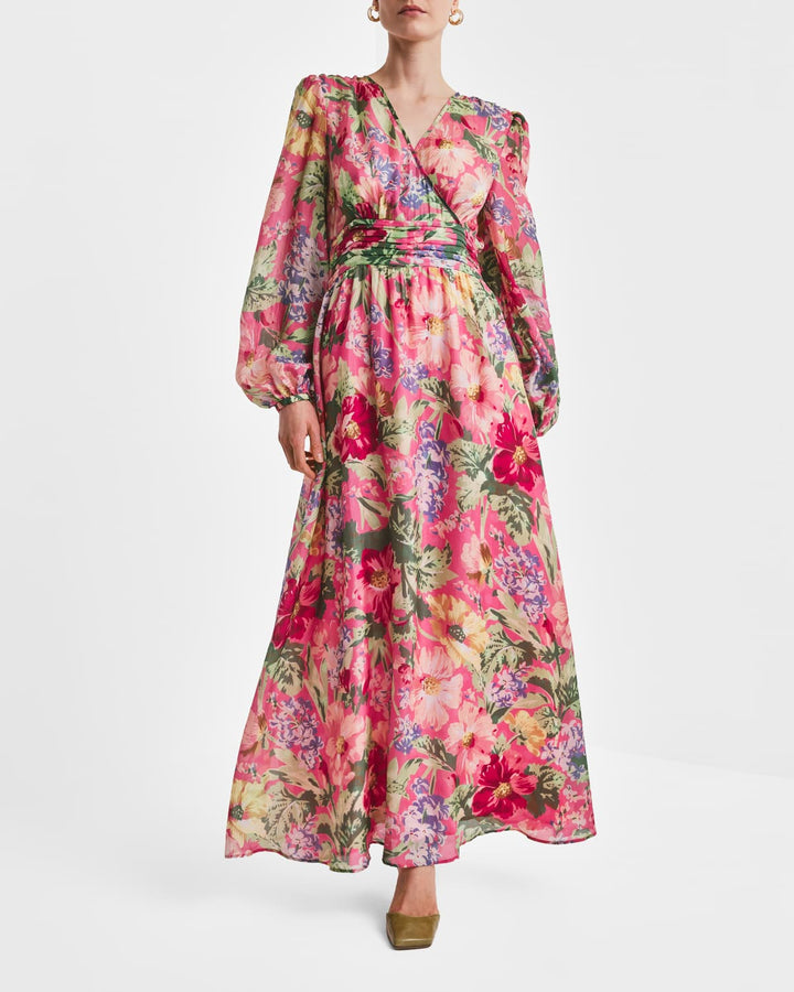 Cupro tieband gown