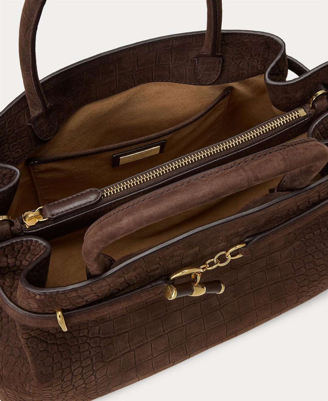 Embossed Nubuck Large Blaike Satchel