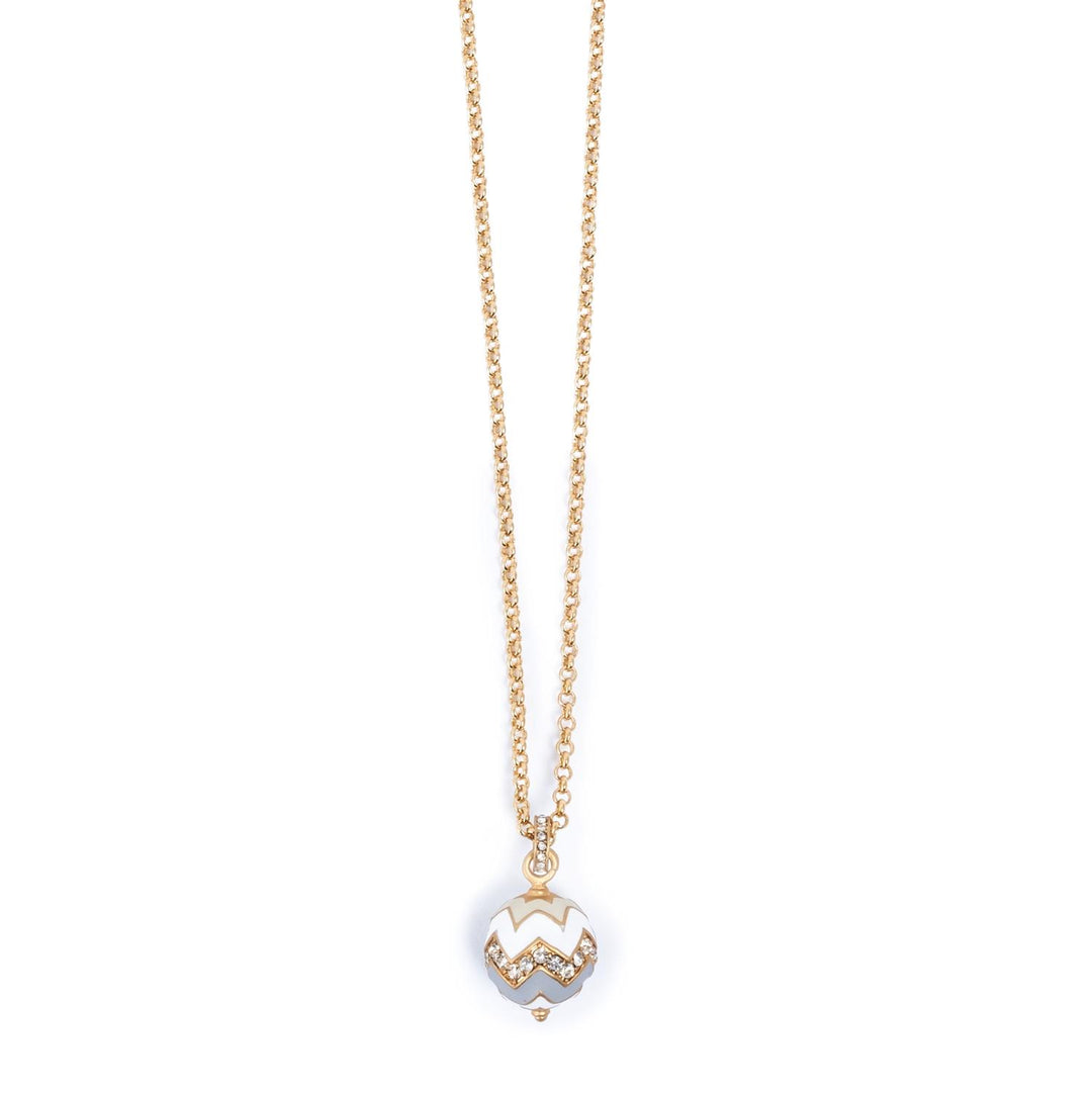 Necklace 90 cm zig zag white dreams