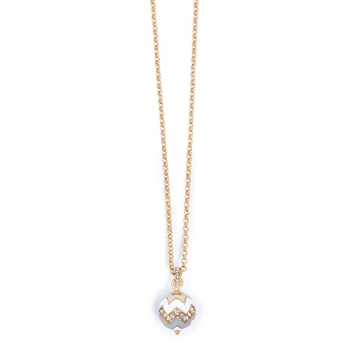 Necklace 90 cm zig zag white dreams