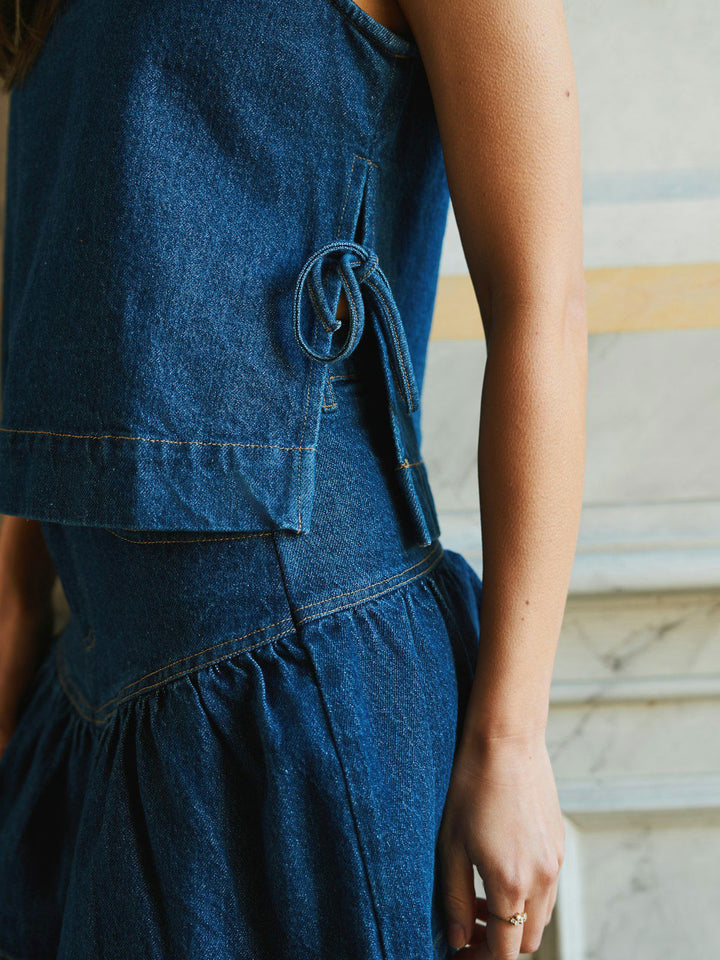 Tripa Denim Frill Skirt