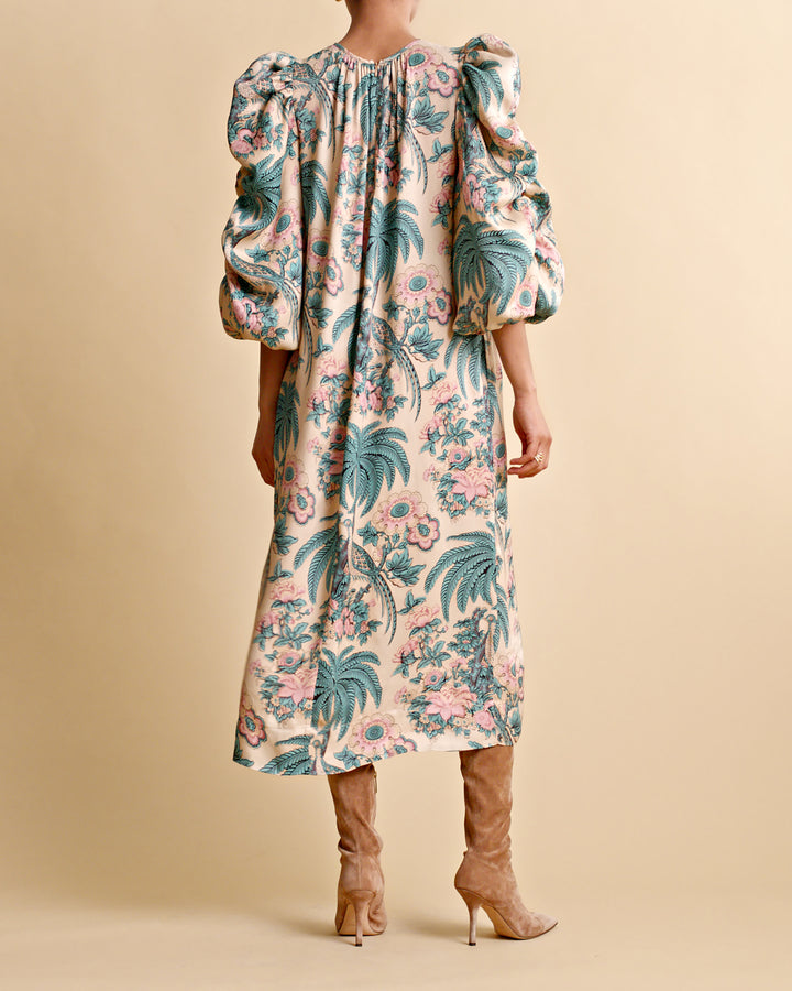 Crepe satin relaxed dress