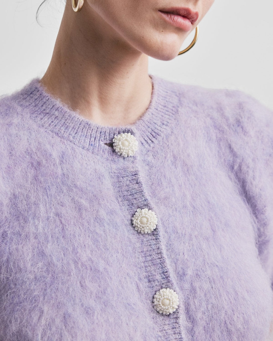 hairy knit jacket