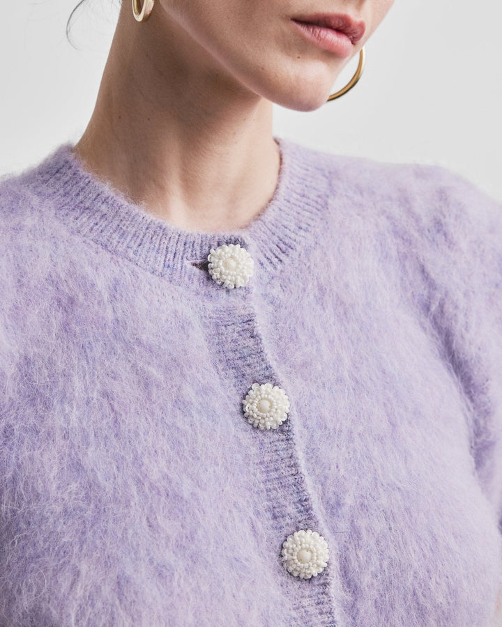 hairy knit jacket