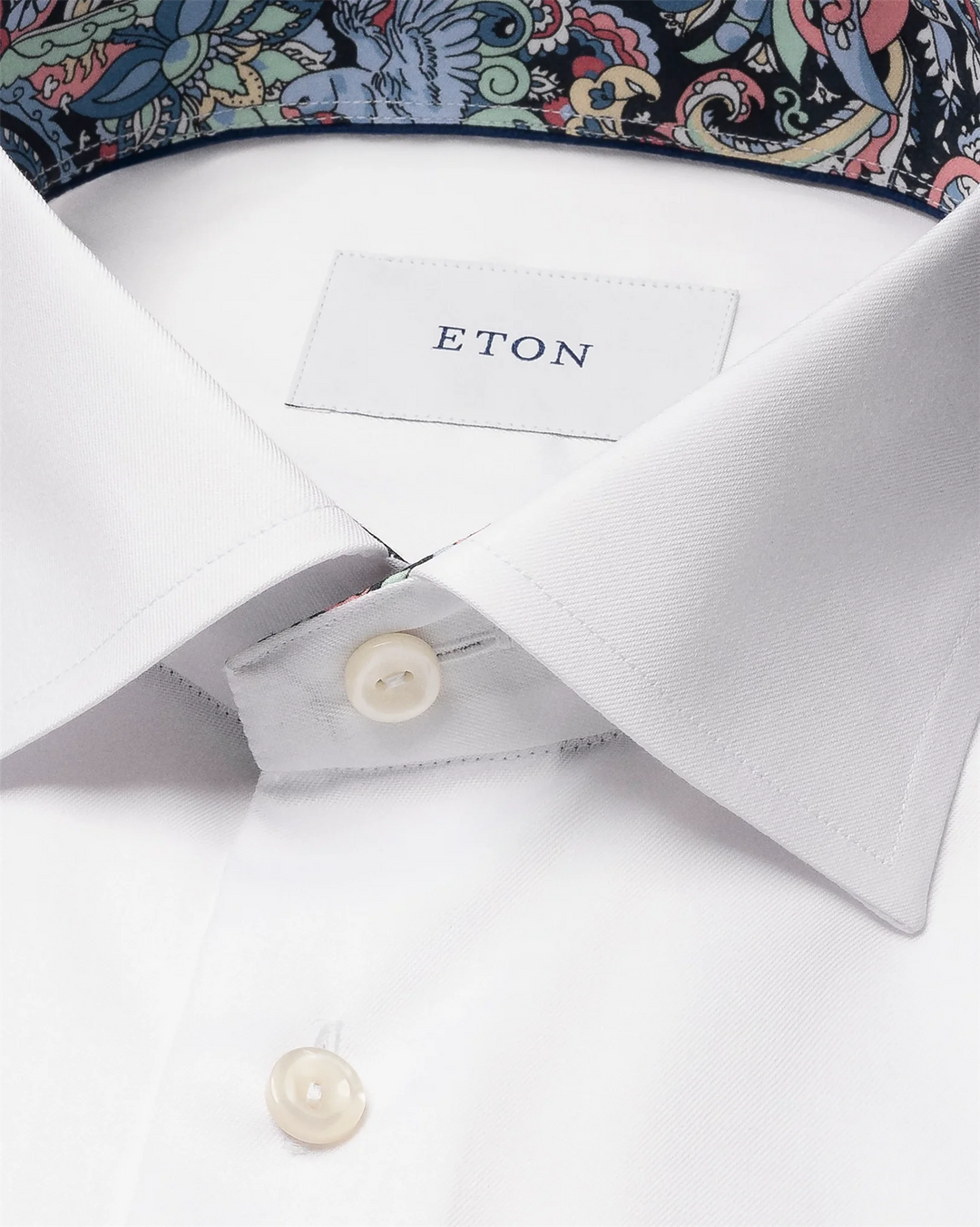 Contemporary Solid Signature Twill Paisley Effect Shirt