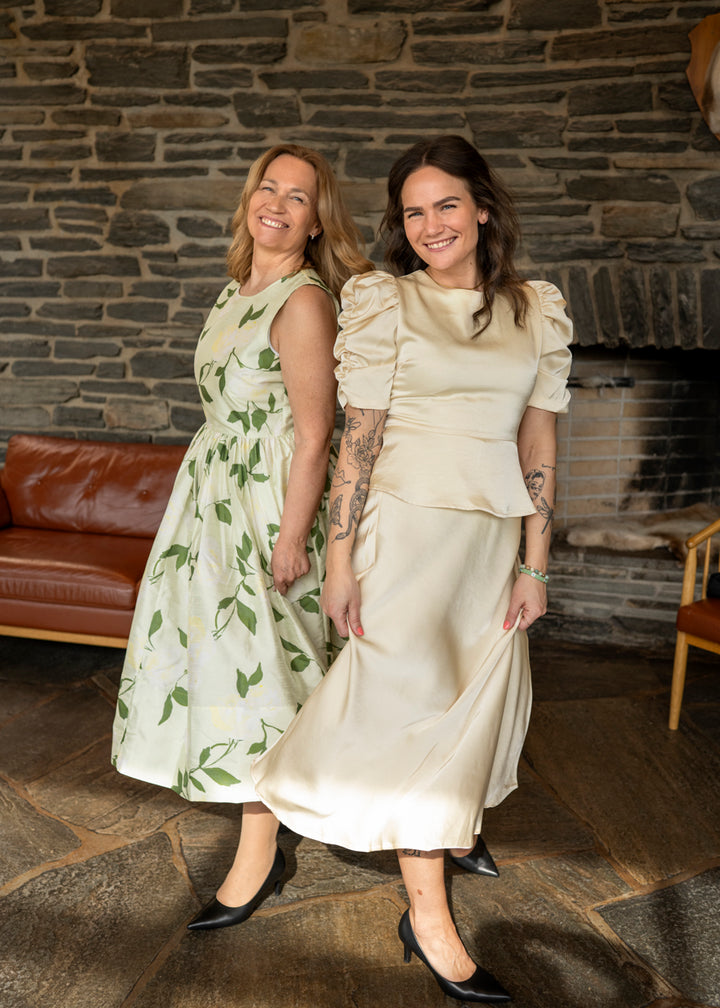 Taffeta Midi Dress