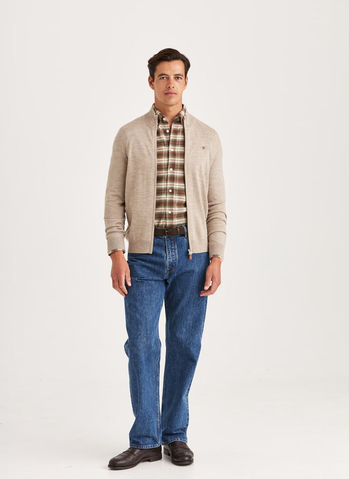 Merino Zip Cardigan