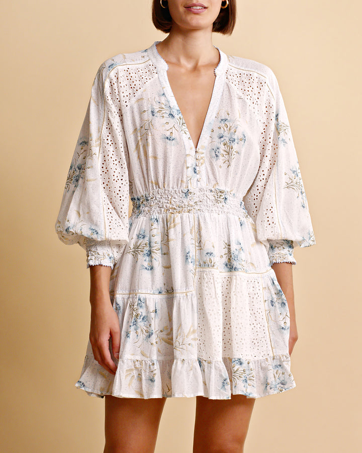 Patchwork Mini Shirt Dress