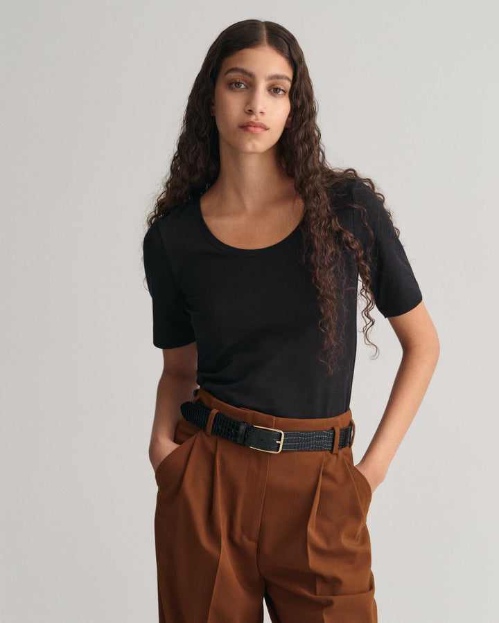 Slim Scop Neck T-shirt