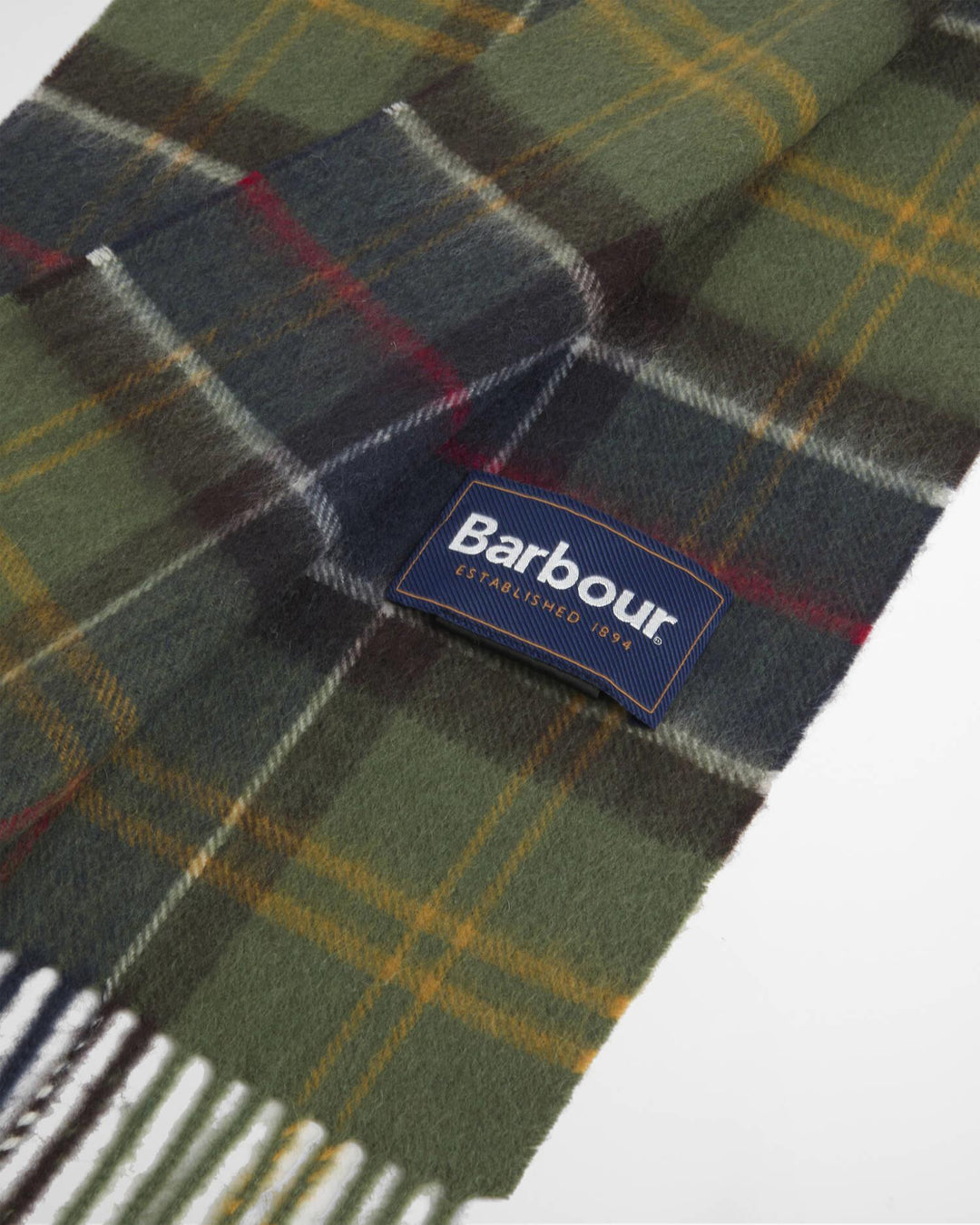 Barbour Wool Cashmere Tartan Scarf