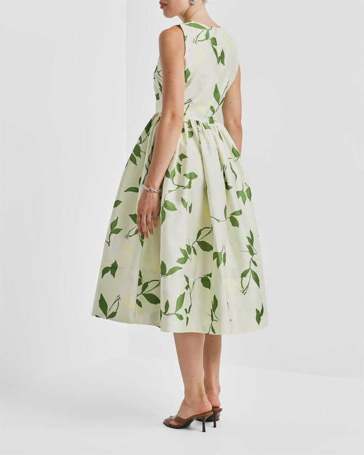 Taffeta Midi Dress