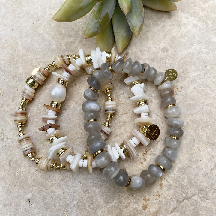 Bracelet elastic moonstone