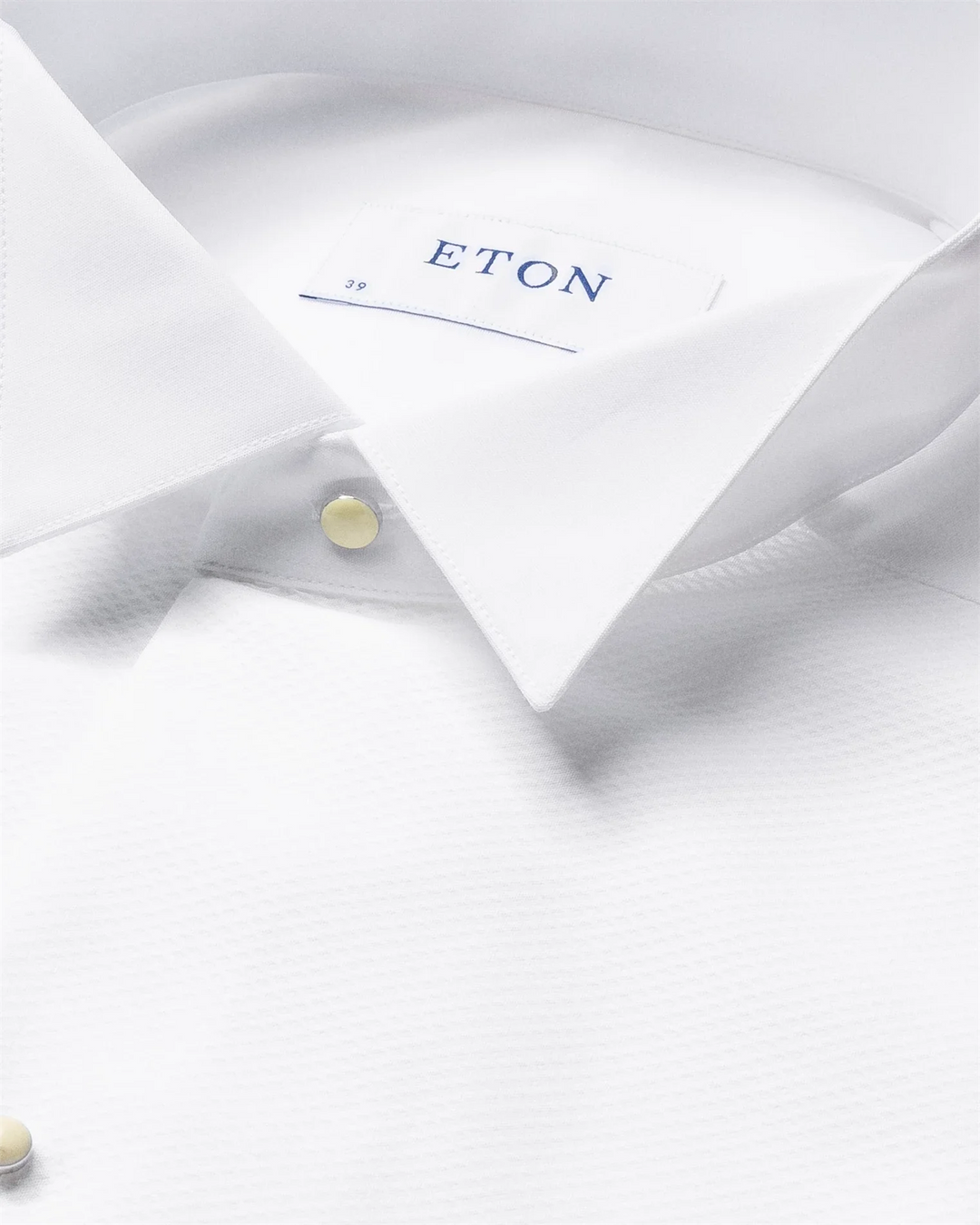 Pique Bib-Front White tie shirt