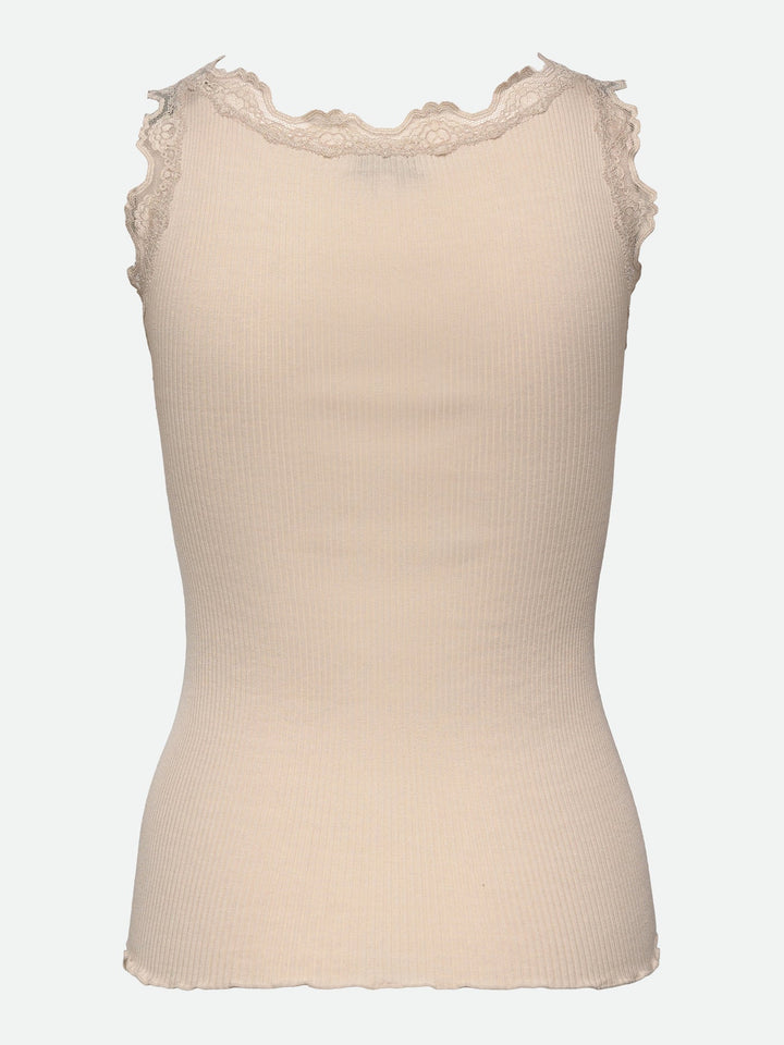 Babette Silk top w/lace