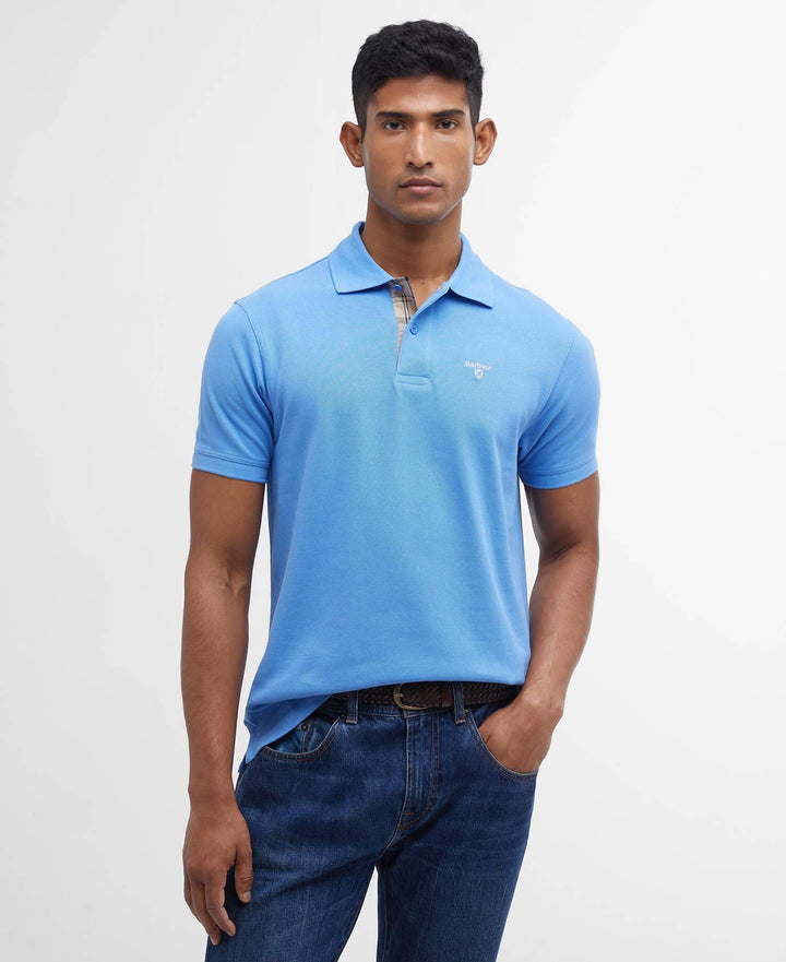 Tartan pique polo shirt
