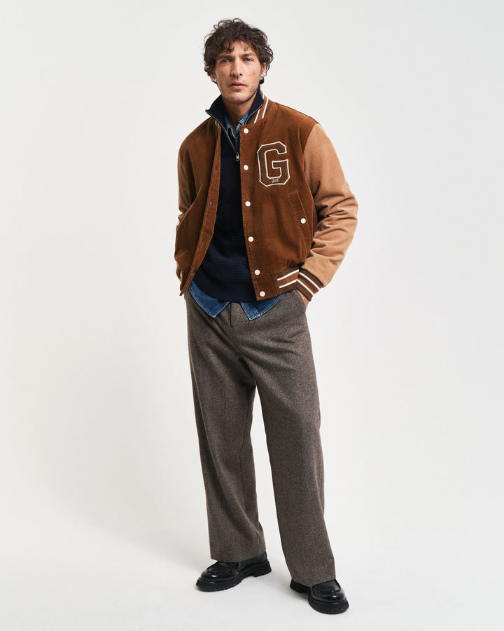 Cotton textured half zip