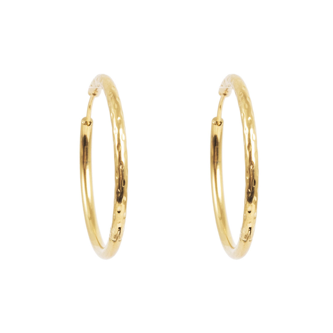 Earrings hoop MM structured