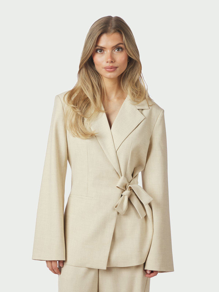 Carmia Melange Tie Blazer