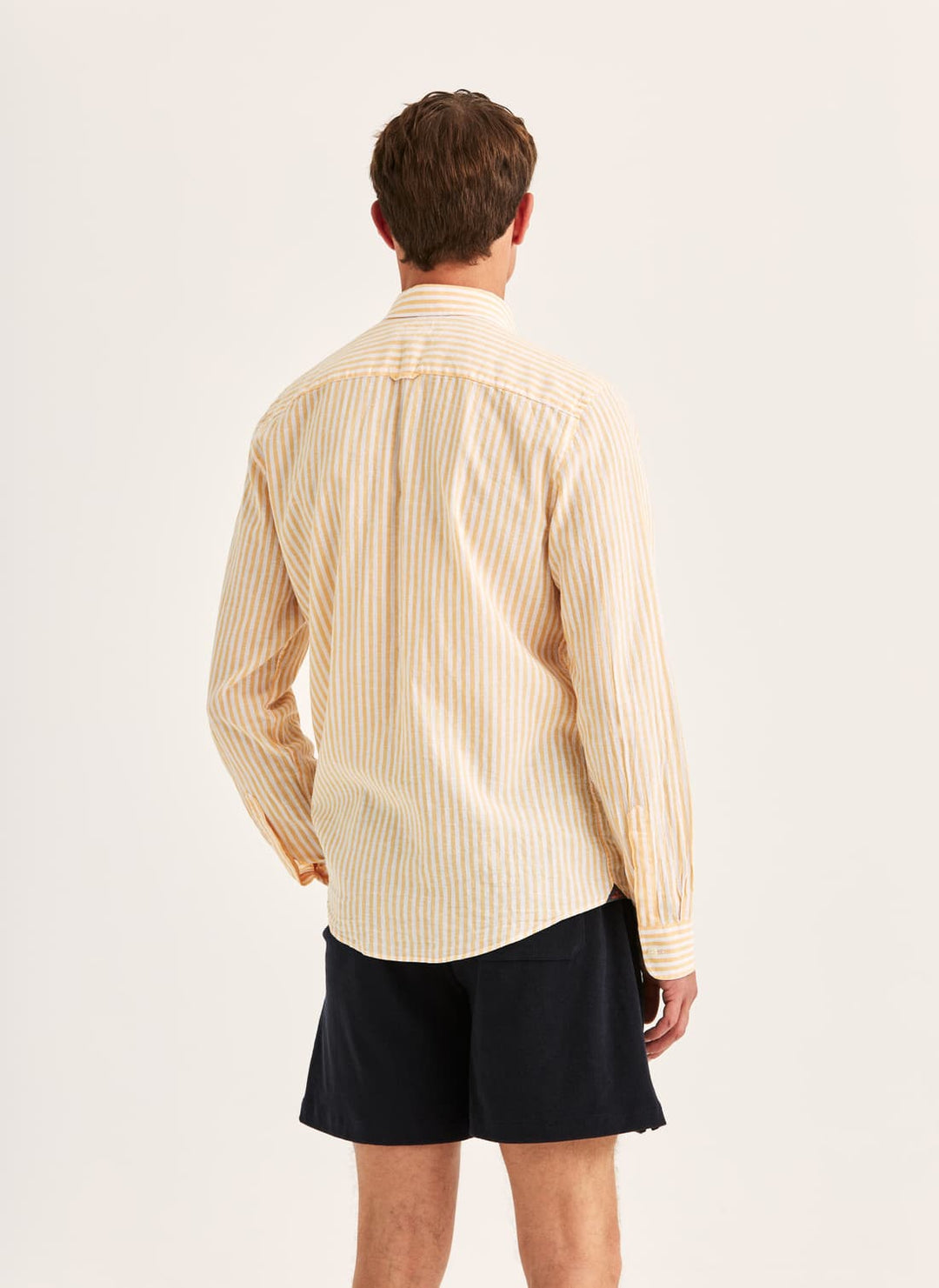 Douglas Linen Stripe Shirt-Classic Fit