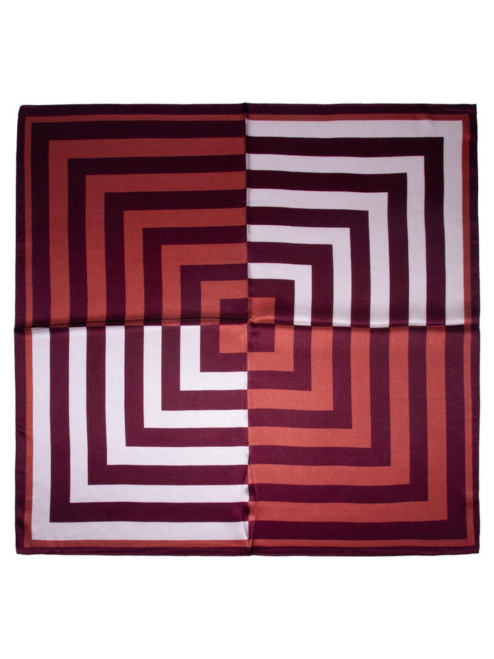 Skjerf geometrisk SILKE 65x65cm