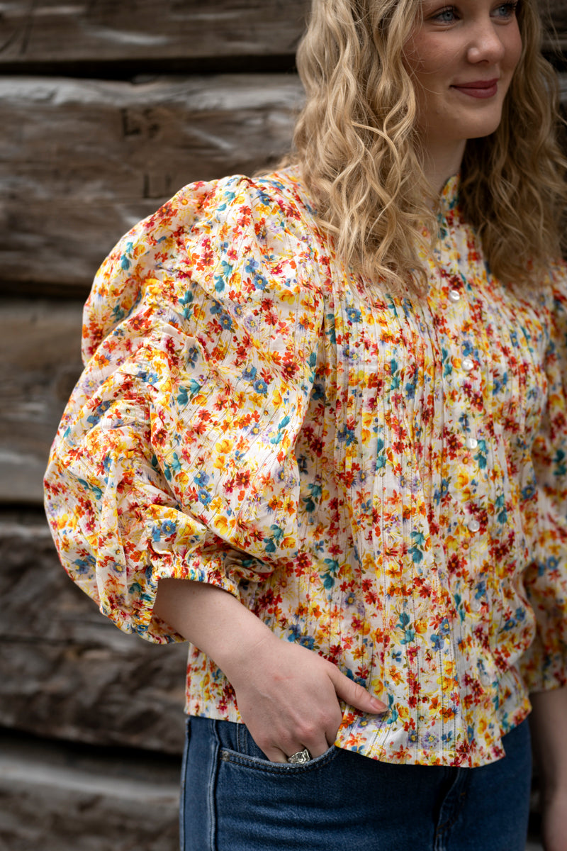 Striped Puffed Blouse