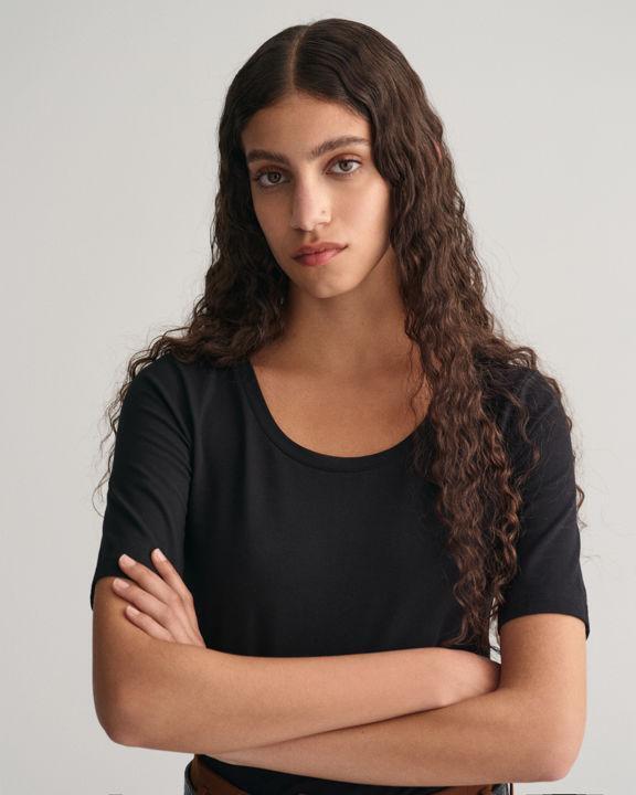 Slim Scop Neck T-shirt