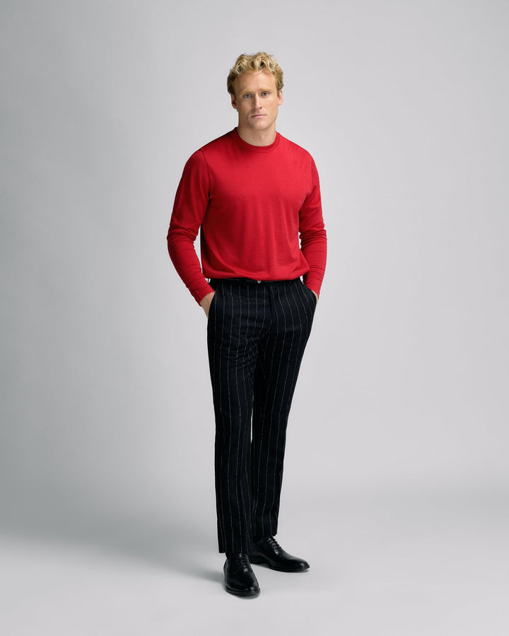 White Red Stripe Pant