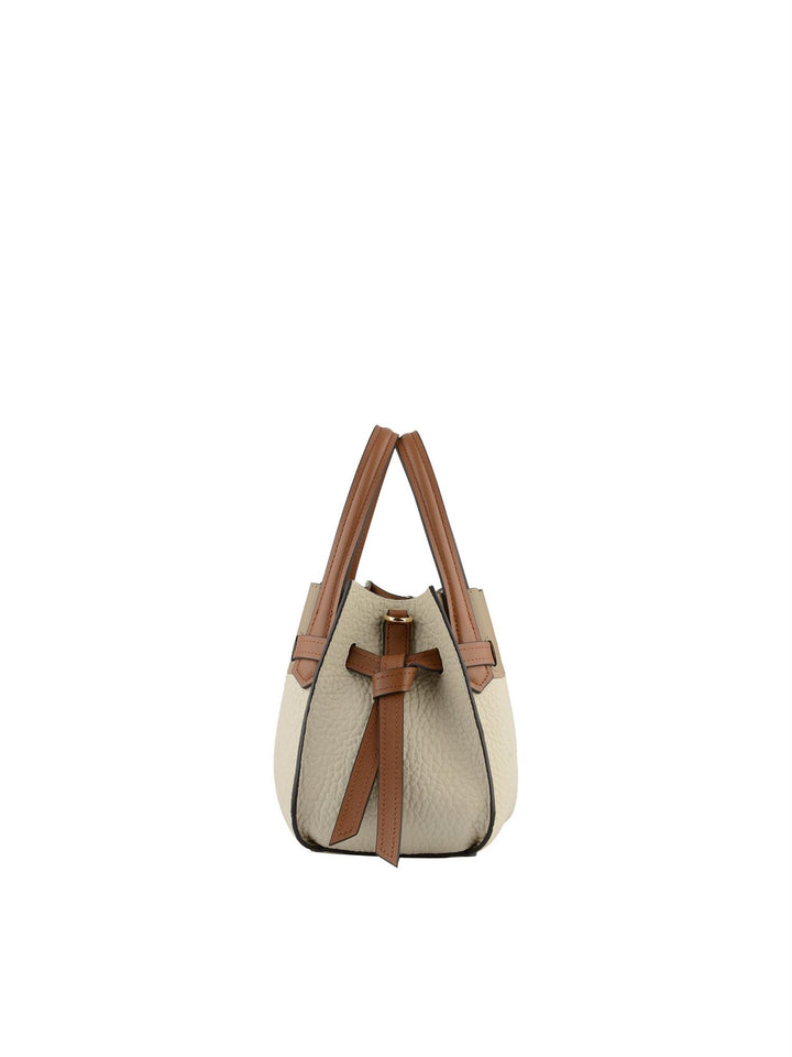 Cowhide leather nano satchel bag
