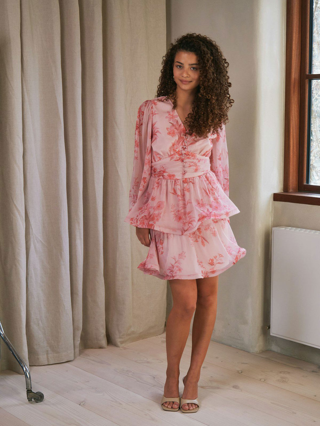 Rivana Print Chiffon Dress