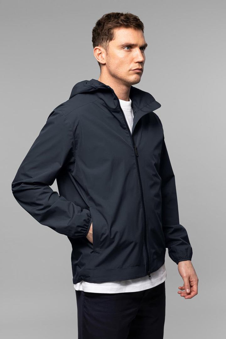 Hood Navy Jacket